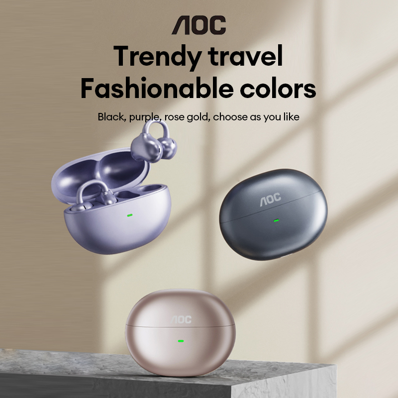Video Gaming & Esports Usd Acc - AOC ACD2544 ワイヤレスBluetoothイヤークリップイヤホン オープンイヤーヘッドホン サラウンドステレオサウンド 低遅延