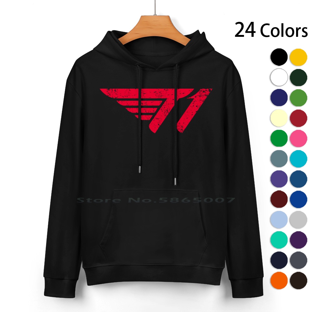 Esports Gaming Hoodie - 純綿のフード付きセーター,24色,t1ポート,skin,T1-2.0 t1 skt,レトロなゲーミングビデオゲーム,アーケードゲーム,100%