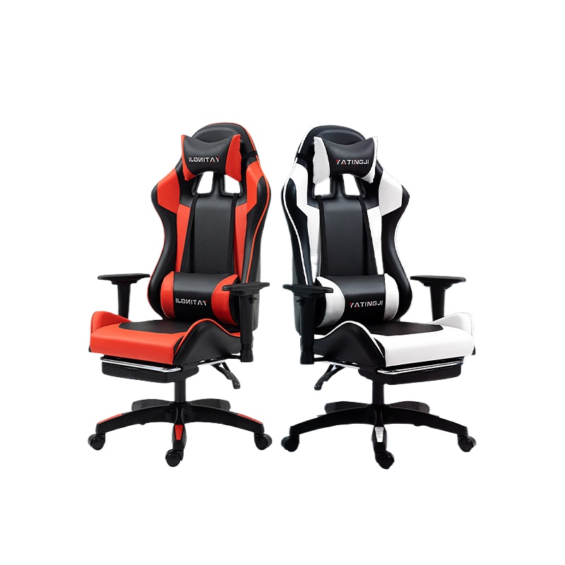 Esports In Gaming - eスポーツとオフィス用ゲーミングチェア、人間工学に基づいたリクライニングコンピュータチェア、マッサージ機能付き、回転式ランバーサポート、家庭用