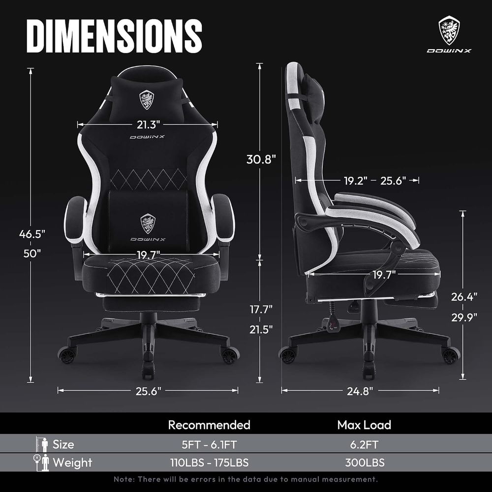 abric ゲーミングチェア、フットレストとケットスプリング - Video Gaming & Esports Usd Acc のレビューと価格
