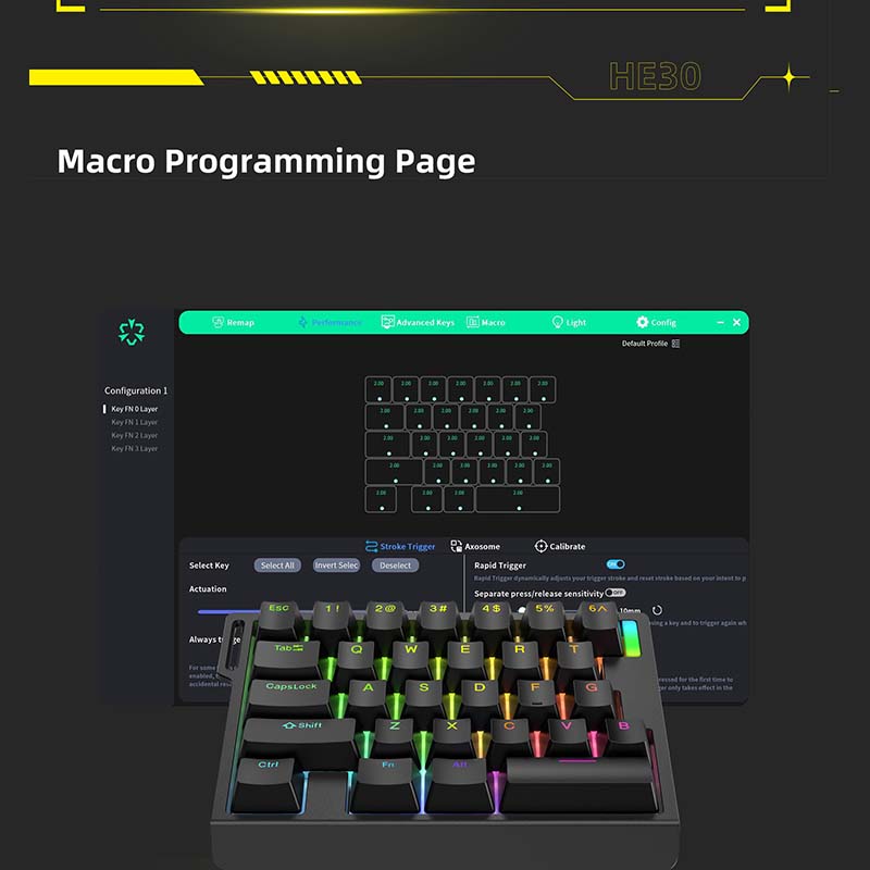 HE30 メカニカルゲーミングキーボード 29キー 磁気スイ - Esports In Gaming のレビューと価格