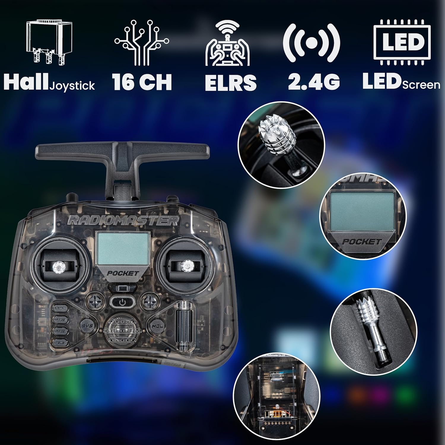 RadioMaster POCKET P16 2.4G ラジ - Controller Analog Stick のレビューと価格